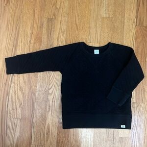 Gap True Black Quilted Crew Neck Sweatshirt